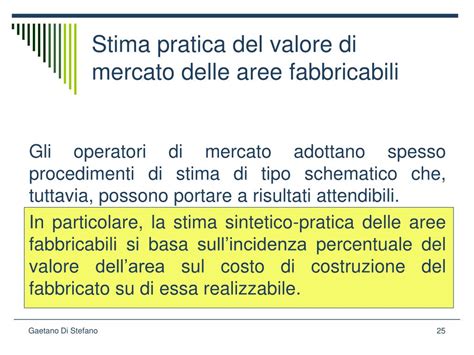 incremento valore economico area edificabile